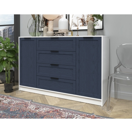 Тумба Тренд КТ-Т160 (Белый ЛДСП/ Дуб королевский ЛМДФ) Ш1600 В1020 Г451